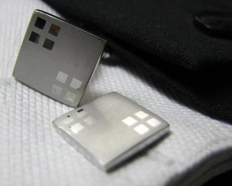 Wedding Groom Square Shirt Cufflinks for Men Cuff links - Matt