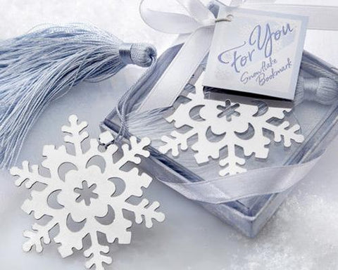 Snowflake Wedding Favors Bookmark