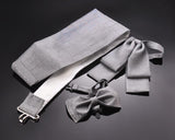 Handcrafted Solid Bow Ties and Cummerbund Set