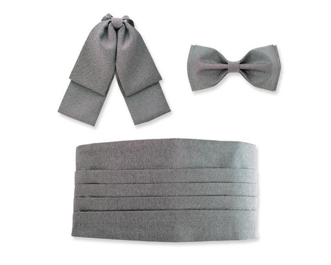 Handcrafted Solid Bow Ties and Cummerbund Set